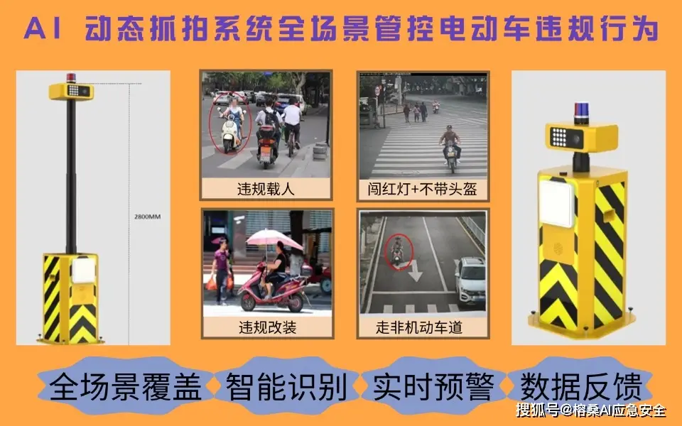 AI动态抓拍系统_违章高发时段管控_电动车违规行为管控